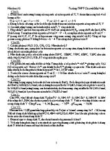 Ôn tập Hoa hoc 10 - Trương THPT Chuyên Băc Ninh